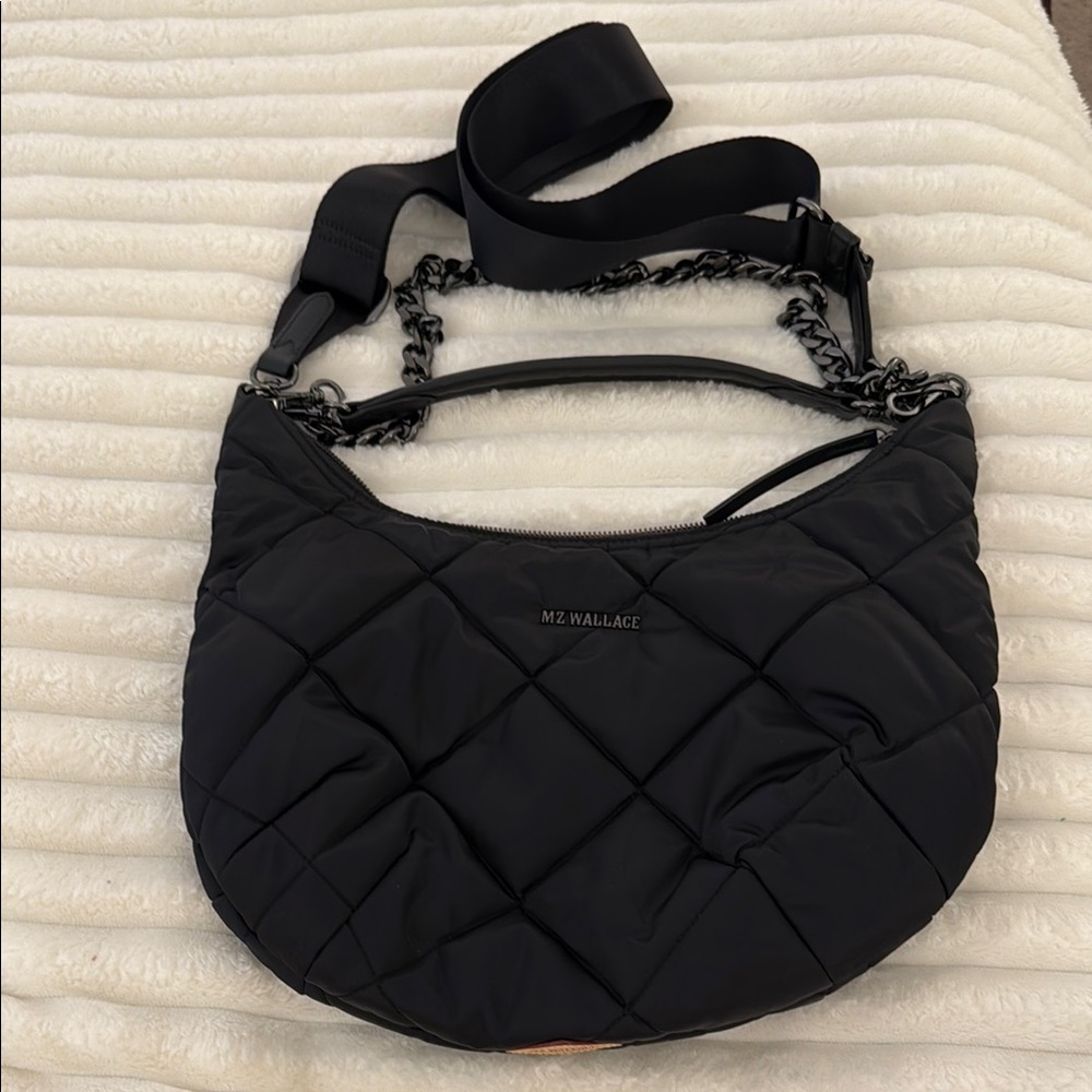 MZ Wallace Black Bowery Quilted Shoulder Bag